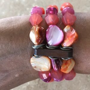 Multi Layer Beaded Stretch Bracelet